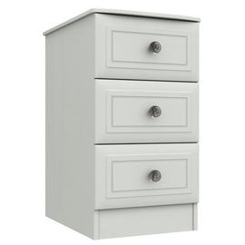 Rendlesham 3 Drawer Bedside Table - White