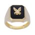 Revere Mens 9ct Gold Plated Eagle Signet Ring