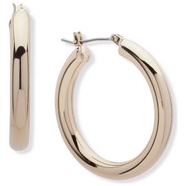 DKNY Gold Tone 30mm Hoop Earrings