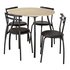 Argos Home Leon Wood Effect Dining Table & 4 Black Chairs