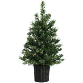 Habitat 2.5ft Pre lit Snowy Christmas Tree With Basket