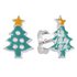 Revere Sterling Silver Enamel Christmas Tree Studs