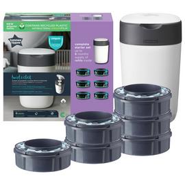 Tommee Tippee Twist and Click NappyBin 6 Refills Starter Set