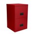 Pierre Henry 2 Drawer Metal Filing Cabinet - Red