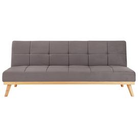 Argos Home Kanso 2 Seater Velvet Clic Clac Sofa Bed - Grey
