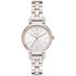 DKNY Silver Dial Ladies Two Tone Strap Watch