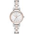 DKNY Silver Dial Ladies Two Tone Strap Watch