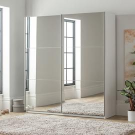 Argos Home Holsted Mirrored Large Sliding Wardrobe - White