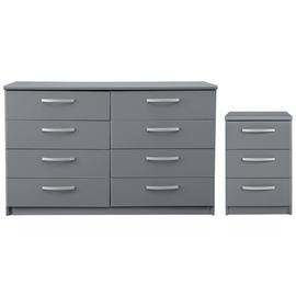 Argos Home Hallingford Bedside Table & 4+4 Drawer Chest Set