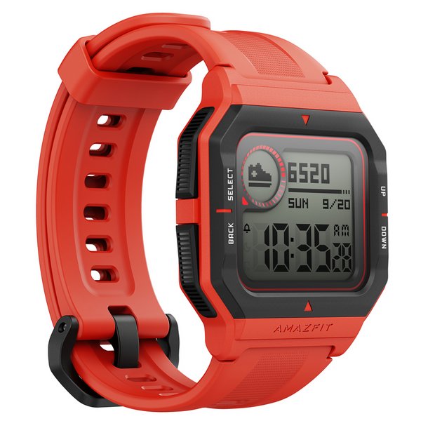 buy amazfit neo smart watch red fitness and activity trackers argos