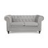 Argos Home Chesterfield 2 Seater Velvet Sofa - Light Grey