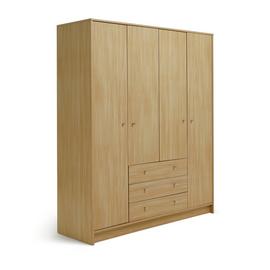 Argos Home Malibu 4 Door 3 Drawer Wardrobe