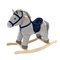 Chad Valley Grey and Blue Cord Rocking Horse