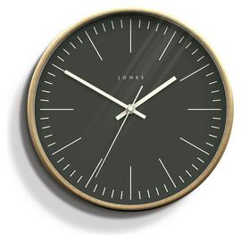 Jones Clocks Studio Wall Clock Scandi Design Light Wood Effect Frame, Cream Face & Black Hands 30cm (Grey Dial) Best Price and Cheapest