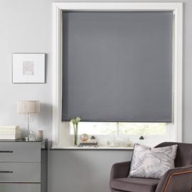 Argos Home Sparkle Blackout Roller Blind - 6ft - Grey