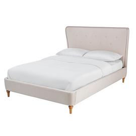 Argos Home Elizabeth Upholstered Kingsize Bed Frame -Natural