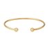 Revere Sterling Silver 9ct Gold Plated Torque Bangle