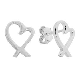 Revere Sterling Silver Heart Stud Earrings
