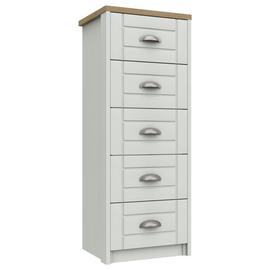 Kielder 5 Drawer Tallboy - White