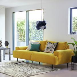 Habitat Jungle Print Black & Grey Wool Flatweave Rug