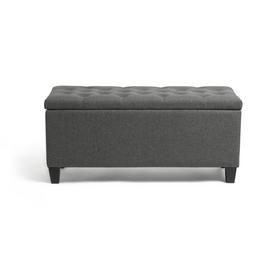 Argos Home Large Fabric Ottoman - Grey