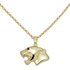 Revere 9ct Gold Plated Created Ruby Eyes Panther Pendant