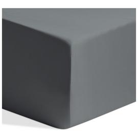 Habitat Egyptian Cotton 400TC Grey Fitted Sheet
