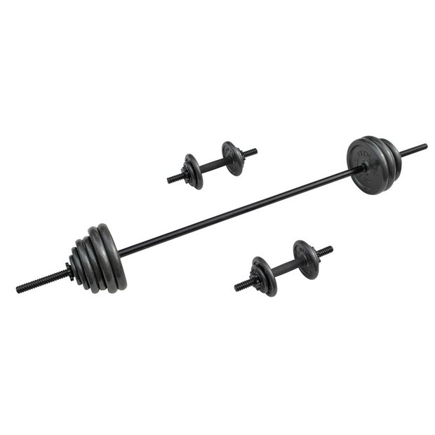 Buy Pro Fitness Cast Barbell Dumbbell Set 50kg at Argos.co.uk Your