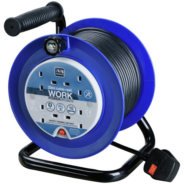 Buy Masterplug 4 Socket Cable Reel 20m at Argos.co.uk Your Online