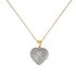 Revere 9ct Yellow Gold Crystal Dome Heart Pendant Necklace