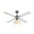 Argos Home Ceiling Fan - White & Chrome