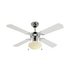 Argos Home Ceiling Fan - White & Chrome