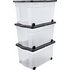 Argos Home Set of 3 65L Lidded Wheeled Plastic Storage Box