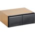 Argos Home Beech Effect & Black Stackable DVD Media Storage