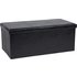 Argos Home XL Black Leather Effect Ottoman with Stitching