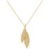 Revere 9ct Gold Plated Sterling Silver Feather Pendant