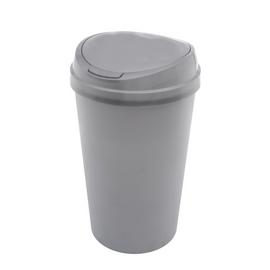 Curver 45 Litre Touch Top Kitchen Bin - Silver