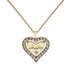 9ct Gold Plated Silver Crystal 'Mum' Heart Pendant