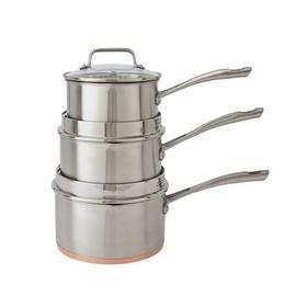Habitat 3 Piece Copper Base Pan Set