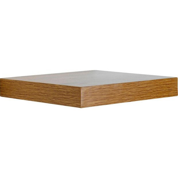 Buy HOME Pair of Corner Floating Shelves Oak Effect at Argos.co.uk