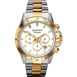Sekonda Classique Men's Two Tone Steel Chronograph Watch
