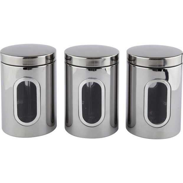 Buy HOME Stainless Steel Storage Canisters at Argos.co.uk Your Online