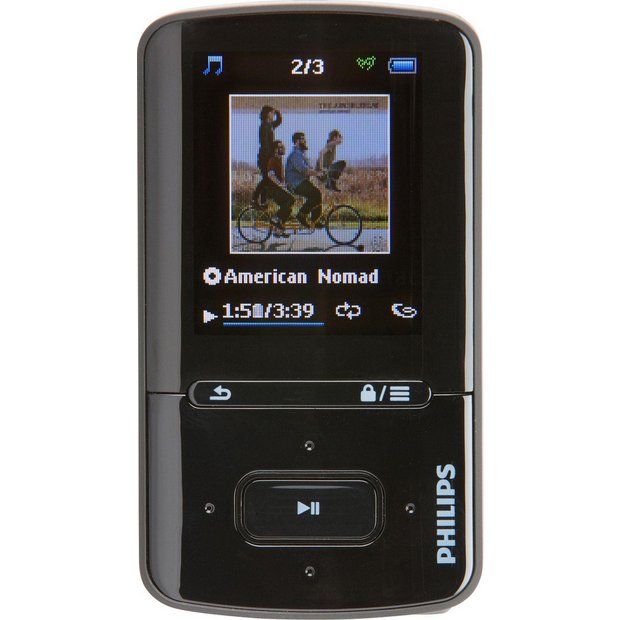 Buy Philips SA4VBE08KN/12 GoGear VIBE 8GB MP3/MP4 Player Black at
