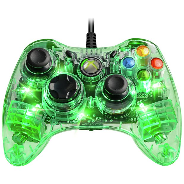 Buy Afterglow Xbox 360 Wired Controller Green Xbox 360 controllers