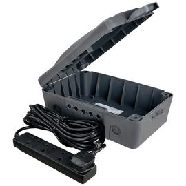 Masterplug Weatherproof Box 4 Socket 8m Extension Lead.