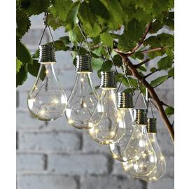 Garden by Sainsbury's Set of 6 Solar Lightbulb Lanterns