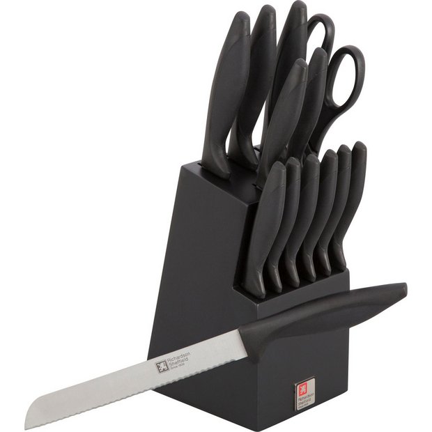 Buy Richardson Laser Cuisine 12 Piece Knife Block Set Black at Argos