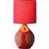 ColourMatch Round Ceramic Table Lamp - Poppy Red