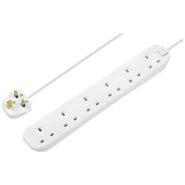 Masterplug 6 Socket 2m Extension Lead
