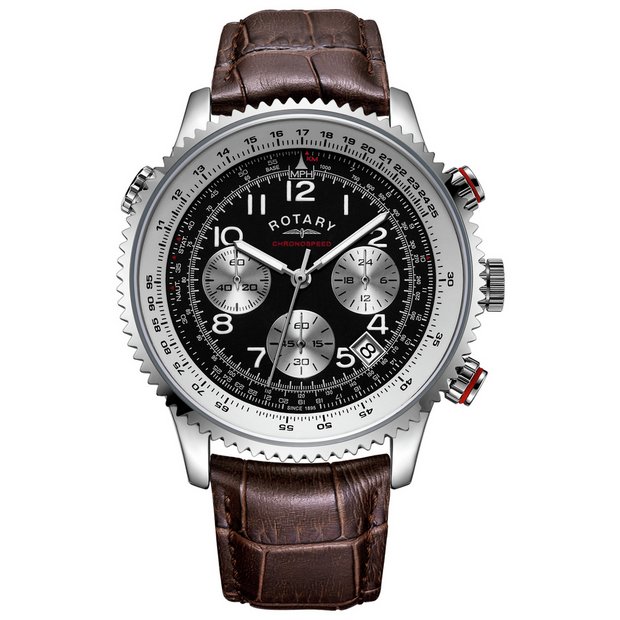 Rotary men's chronograph hot sale interchangeable strap watch